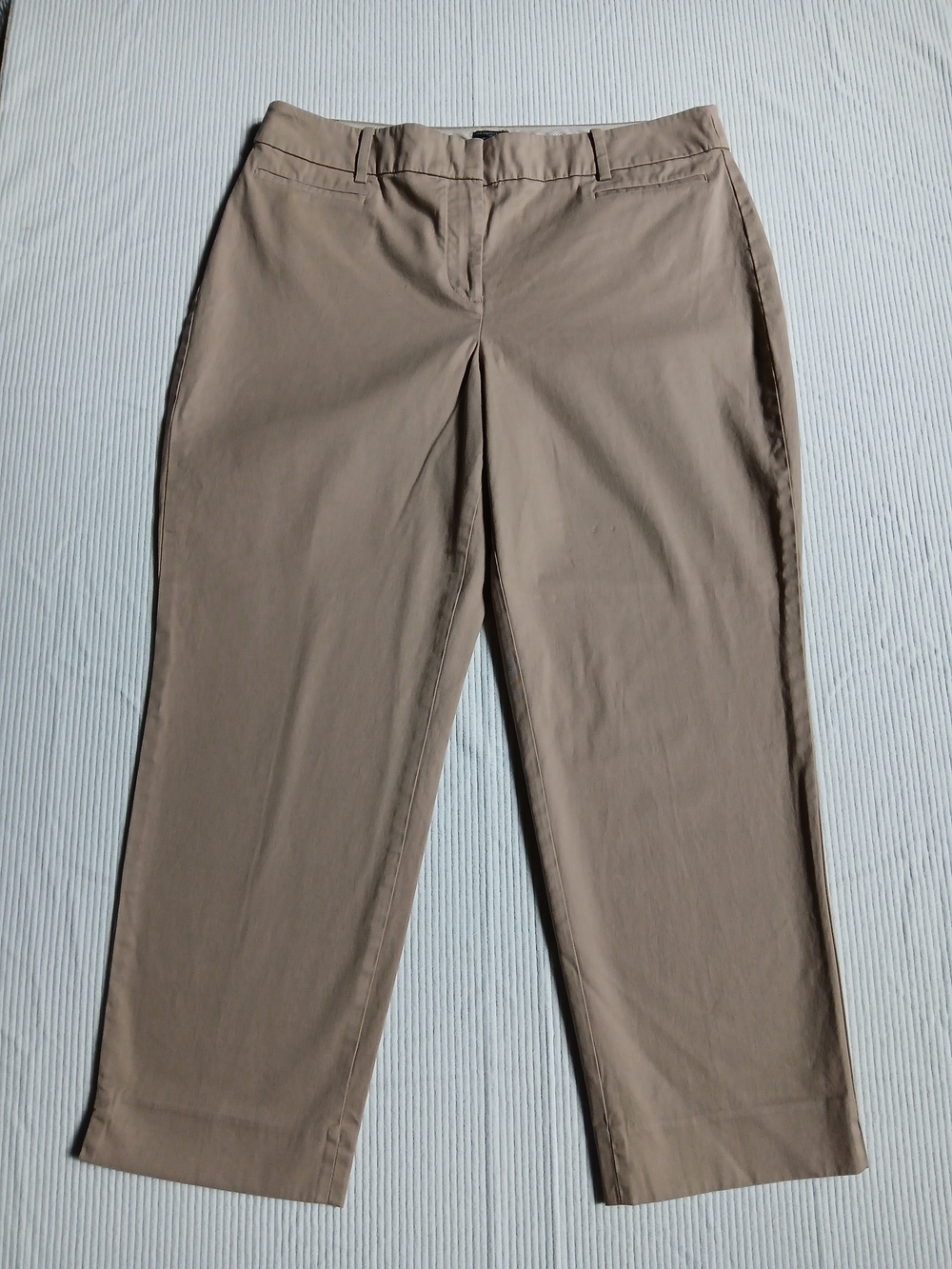Talbots Beige Cropped Straight-Leg Pants